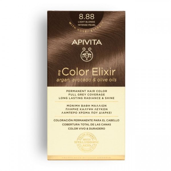 Apivita My Color Elixir Kit Βαφή Μαλλιών No 8.88 Ξανθό Ανοιχτό Έντονο Περλέ